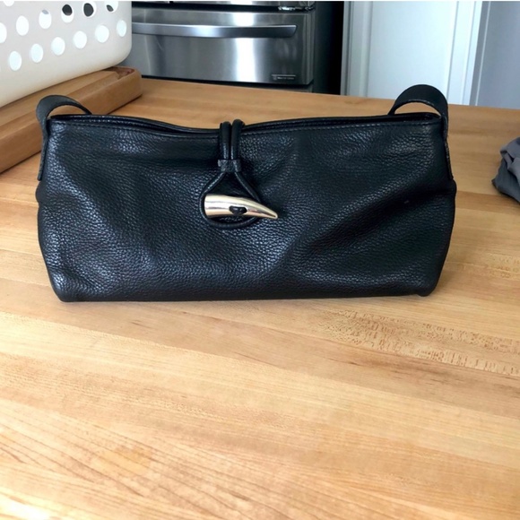 Burberry Handbags - BURBERRY black leather shoulder bag